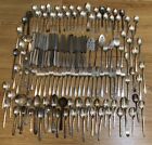 Vintage Huge Lot Mixed Some Silver Plated Silverware Flatware Knife Fork Spoon
