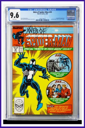 Web Of Spider-Man #35 CGC Graded 9.6 Marvel February 1988 White Pages Comic Book