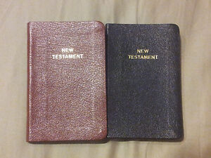 Genuine Bonded Leather FAITHFOLD Pocket  NEW TESTAMENT Bible NKJV Black or Brown