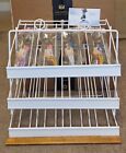 Vtg 3 Tier 4 Section Wire Store Counter Display Rack for Snacks Candy Gum etc.