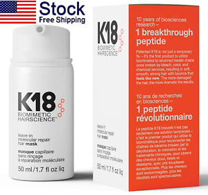 Molecular Repair Leave-in Hair Mask 1.7oz / 50ml Hair Care Treatment K18 Formula