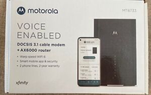 Motorola DOCSIS 3.1 Modem MT8733, AX6000 Router with Voice for Xfinity