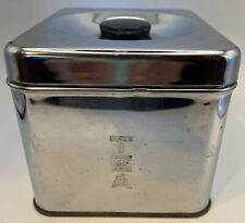 Vintage MCM Lincoln Beautyware Stainless Steel Tea Canister