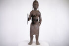 Benin Bronze Soldier Statue 36.25