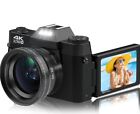 4K Ultra High Def Digital Camera - Micro & Macro Lenses - 16x zoom, 48mp