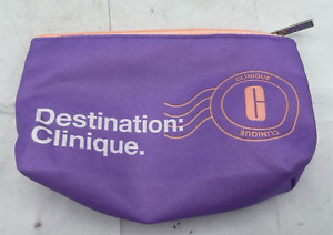 Clinique Skincare Makeup 6 Piece Kit with Purple Destination Travel Bag NEW