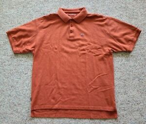 EUC Simms Mens Fly Fishing 3XDRY Short Sleeve Logo Polo Shirt Orange Sz Large L