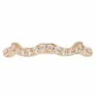 0.2 ct Round Cut Lab Created Diamond Stone 14K Yellow Gold Stackable Band