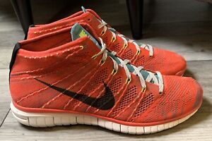 Nike Free Flyknit Chukka Bright Crimson Athletic Sneakers 639700-600 Men Sz 10.5