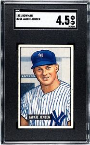 1951 Bowman Jackie Jensen RC #254 SGC 4.5 VG-EX+ New York Yankees