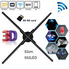 52CM Wifi 3D Holographic Projector 552 LED WIFI Hologram Fan Advertising Player