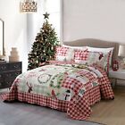 3Pc Quilt Bedspread Sets Bedding Coverlet Bedroom Floral Queen King Size, BY009
