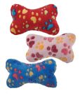 Zanies Ruff N' Tumble Bones Dog Toys - available in Blue, Pink, and Red