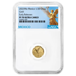 2023 Proof Gold Mexican Libertad Onza 1/20 oz NGC PF70UC ER Mexico Label