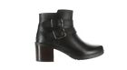 Clarks Womens Hollis Pearl Black Leather Ankle Boots Size 5 (1806470)