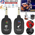 UHF Guitar Wireless System Transmitter+Receiver Built In Rechargeable Battery