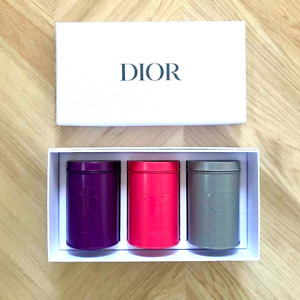 NEW Dior novelty Birthday gift can Set Of 3 Purple Pink Gray Not for sale Japan