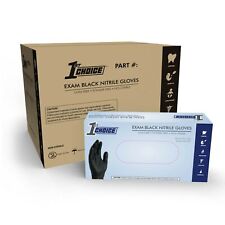 1st Choice Black Nitrile Disposable Exam Gloves 3 Mil, Latex and Powder-Free,