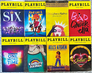 8 Broadway Musicals Playbill LOT - Six, Some Like it Hot, Sutton Foster, Juliet