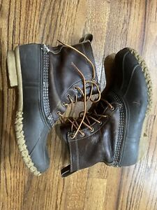 Men's Size 9 LL Bean Leather Boots