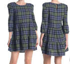 Abound Above the Knee Plaid Baby Doll Dress Size S