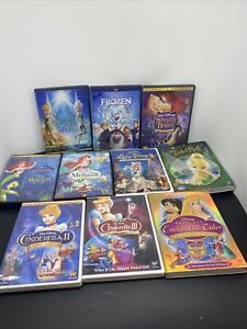 10 All Walt Disney Princess DVD Movie Lot Animated Cartoon Family Children (S5)