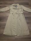 Burberry Trench Coat Nova Check Tan Belted Button NO LINER Vintage