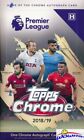 2018/2019 Topps CHROME Premier League Soccer Factory Sealed HOBBY Box-AUTOGRAPH