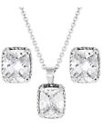 Montana Silversmiths Women's Star Light's Bliss Crystal Earring And Necklace Set