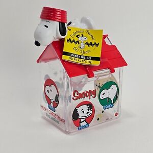Vintage Snoopy Celebrate Peanuts 60 Years Plastic Candy Doghouse Container