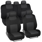 Car Seat Covers for Honda Civic Sedan Coupe Charcoal & Black Split Bench (For: 2009 Honda Civic)