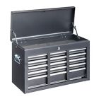 Steel Tool Box Tool Chest Cabinet Tool Storage Box Organizer Black w/ Key US