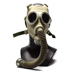 Soviet Era Gas mask PDF-7 Full face protection mask w hose grey rubber