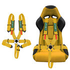 5 Point Safety Seat Belt Cam-Lock Buckle GO Kart ATV Racing Shoulder Pad Yellow