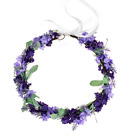 Lavender Flower Crown Floral Wreath Headband Photo Props (Mix/Purple)
