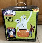 3 Ghosts On A Jack O Lantern Halloween 8 Foot Tall Gemmy Airblown Inflatable
