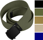 Rothco Web Belt Black Buckle 100% Cotton Thick Webbing Belt 1.25