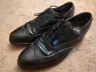 VINTAGE Florsheim Imperial Mens 10 D Wingtip Balmoral Oxford Shoes 92329 Black