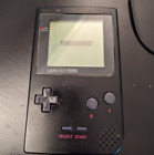 Nintendo Game Boy Pocket Black Handheld System w/ Mad Catz Power Pack TESTED
