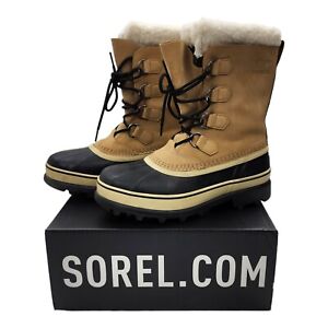 Sorel Caribou Buff Women's Size 10 Waterproof Winter Snow Boots NL 1005-280 EUC