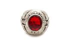 Vintage United States Army Sterling Silver 925 Red Stone Ring Size 9