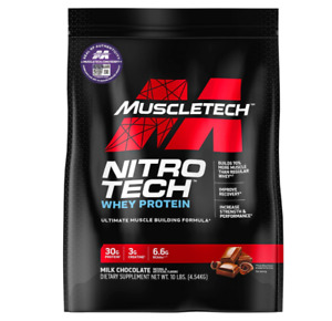 Whey Protein Powder  MuscleTech Nitro-Tech Whey Protein Isolate & Peptides,10 lb