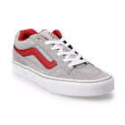 NEW MEN’S VANS CALDRONE SHOES SNEAKERS! CHARCOAL GRAY RED WHITE! IN MEDIUM (D)!
