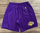 Vintage Nike Los Angeles LA Lakers Team Practice Basketball Shorts Purple Kobe