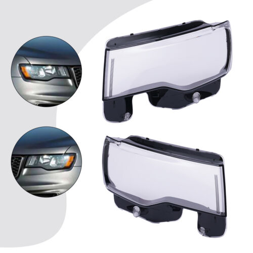 1Pair Headlight Headlamp Lens Cover For Jeep Grand Cherokee 2014-2019 Left+Right (For: 2015 Jeep Grand Cherokee)
