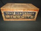 Vintage YOUNG & LARRABEE's Ginger Snaps of Syracuse, NY Wood Crate w/ Lid