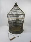 Vintage Hendryx Brass Pointed Top Bird Cage for Decor Use
