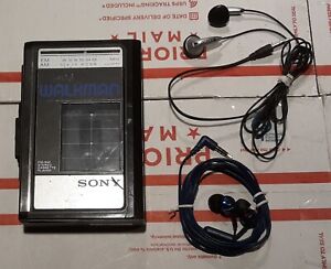 Sony Portable AM/FM Radio Cassette Player #WM-F41, with (2) Sets Sony Ear Buds.