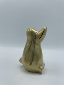 New ListingVintage Solid Brass Long Eared Dog Paperweight 3.25” Tall Fast Ship