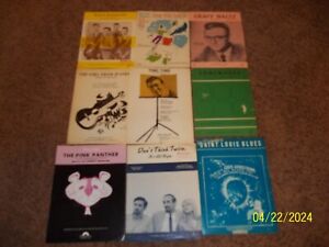 Lot of 9 Vintage Sheet Music All 1963